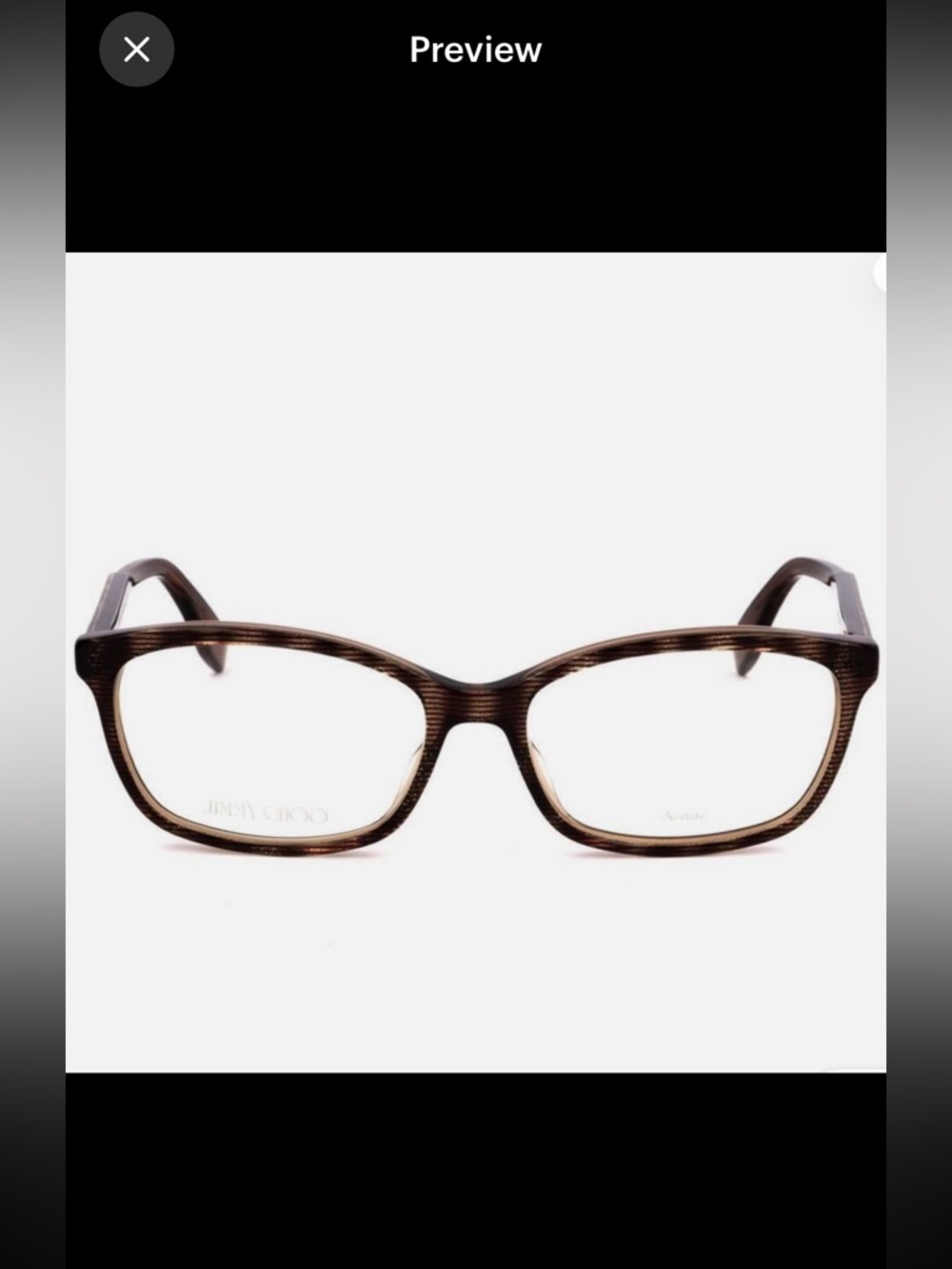 Jimmy Choo 🎉HP🎉🎈striped and glitter eyeglass frames in case. JC140 LY6 140